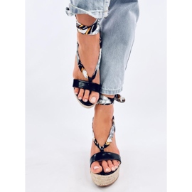 Birrel Black wedge espadrill sandaalit musta 1