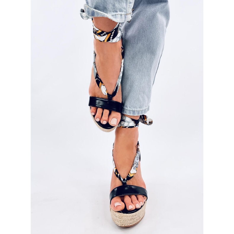 Birrel Black wedge espadrill sandaalit musta 1