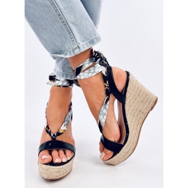 Birrel Black wedge espadrill sandaalit musta 2