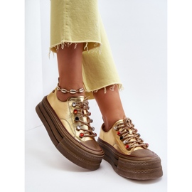 Naisten lenkkarit GOE NN2N4055 kultaa kultainen 1