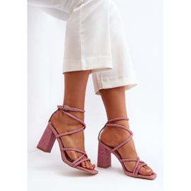 Vaaleanpunaiset Herfiana-korkokengät olkaimet vaaleanpunainen 1