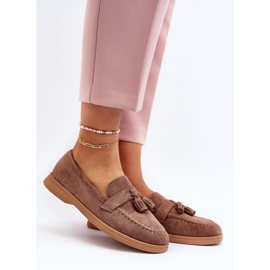 Naisten mokkanahkaiset mokkasiinit, ruskea Dansitu 2 Naisten mokkanahkaiset mokkasiinit, ruskea Dansitu 2