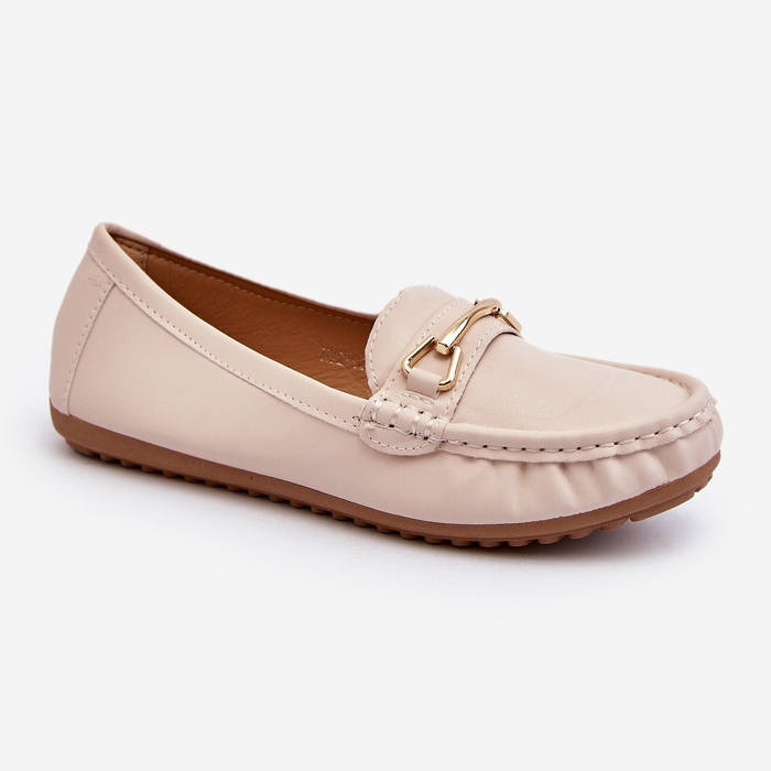 Naisten klassiset mokasiinit koristeellisella beige-ainslee-koristeella 1