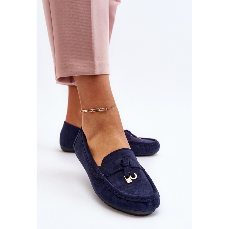 Naisten mokkanahka Classic Moccasins Navy Blue Ontala sininen 1