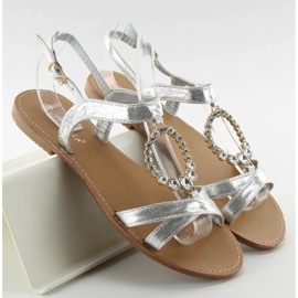 Sandaalit koristeellisilla hopeakivillä harmaa 1