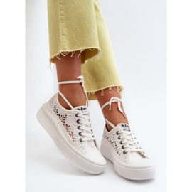 Naisten pitsiset tennarit Lee Cooper LCW-23-44-1617 valkoinen 1