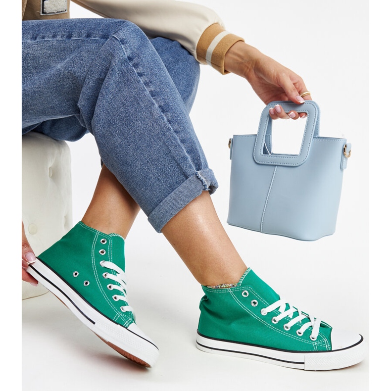 Vihreät Eliska-korkeat lenkkarit 1