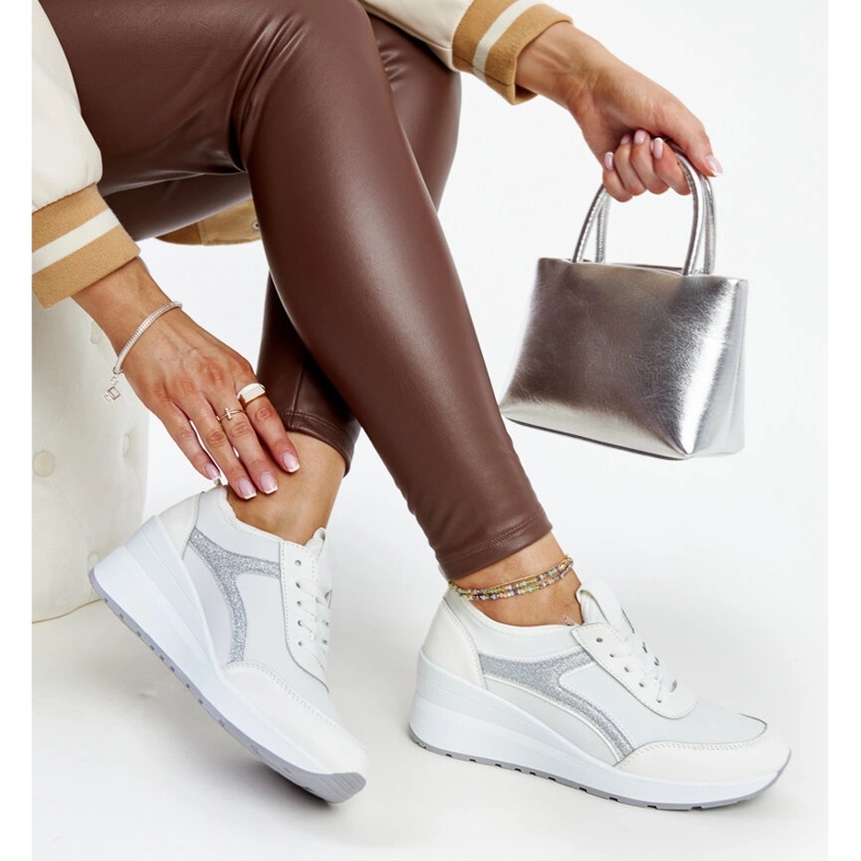 Valkoiset Hermina wedge -lenkkarit valkoinen 1