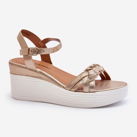 Esinna Gold Wedge sandaalit kultainen 1