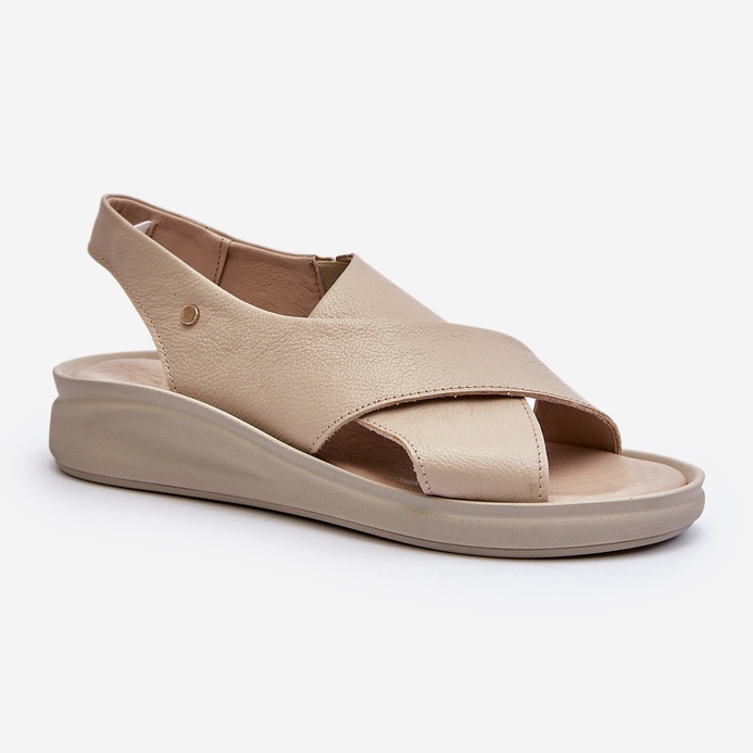 Zazoo 40392 Naisten nahkasandaalit, beige 1