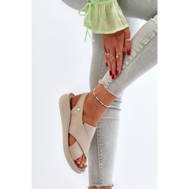 Zazoo 40392 Naisten nahkasandaalit, beige 6