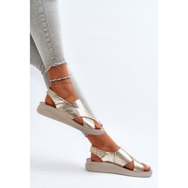 Zazoo 40392 naisten nahkasandaalit kultaa kultainen 1