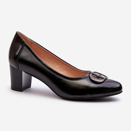 Vinceza Mustat Aeliris matalakorkoiset pumput koristeella 1