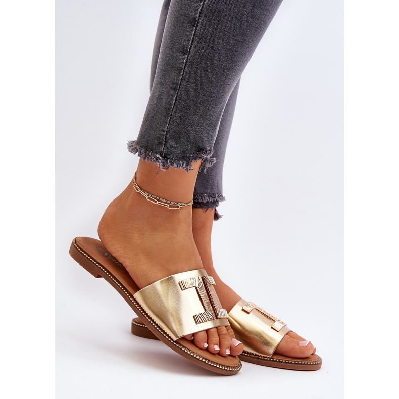 Seastar Naisten varvastossut kultaisella Ollavia-koristeella kultainen 2