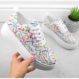 Naisten pitsikengät monivärisellä alustalla T.Sokolski W503 monivärinen 1