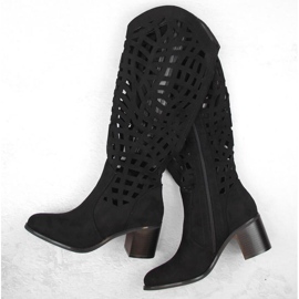 Jezzi W JEZ427 harjakattoiset saappaat, mustat 2