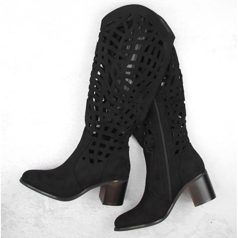 Jezzi W JEZ427 harjakattoiset saappaat, mustat 2