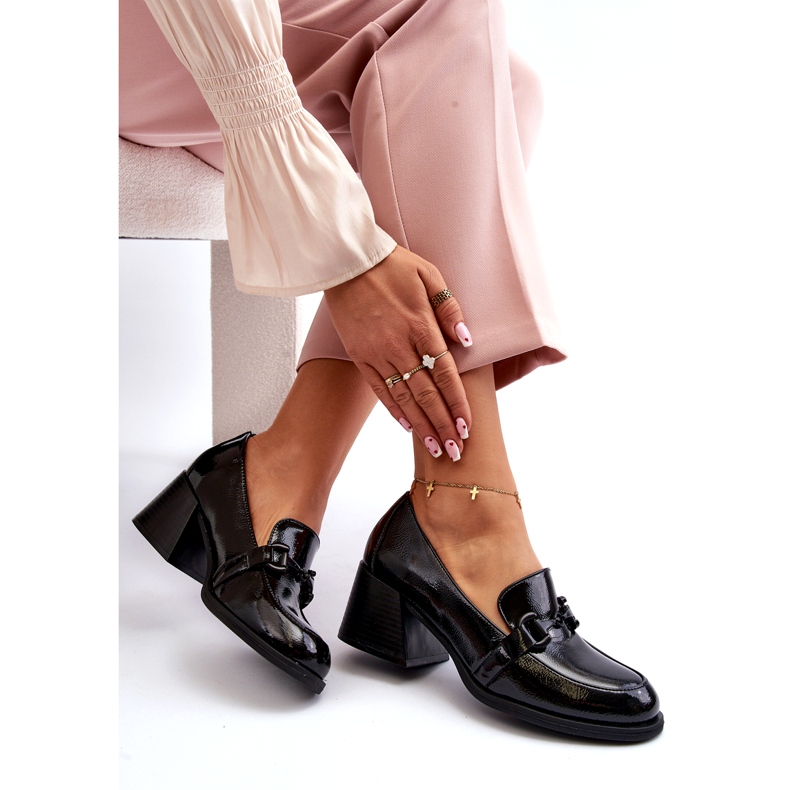 Vinceza Mustat Patenttikorkokengät 1