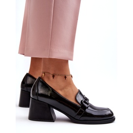 Vinceza Mustat Patenttikorkokengät 4