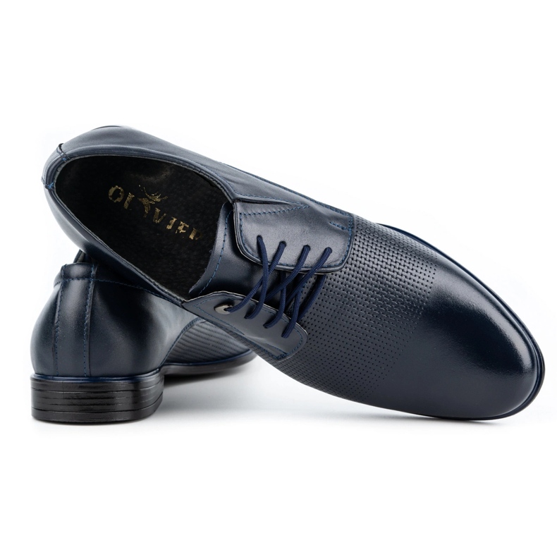 Olivier Miesten tyylikkäät nahkakengät 302T3, tummansininen 3