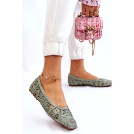 Seastar Harjakattoiset Muodikkaat harjakattoiset vihreät ballerinat 1