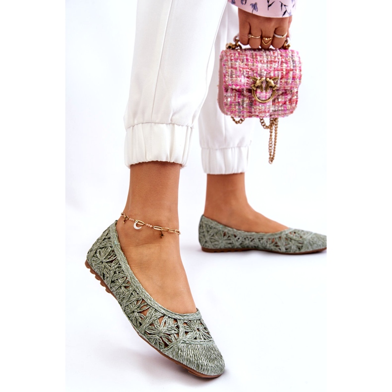 Seastar Harjakattoiset Muodikkaat harjakattoiset vihreät ballerinat 1