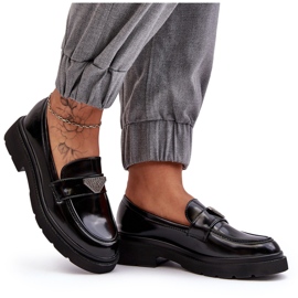 Naisten tasakorkoiset loaferit, musta 5