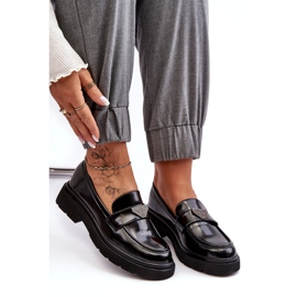 Naisten tasakorkoiset loaferit, musta 4