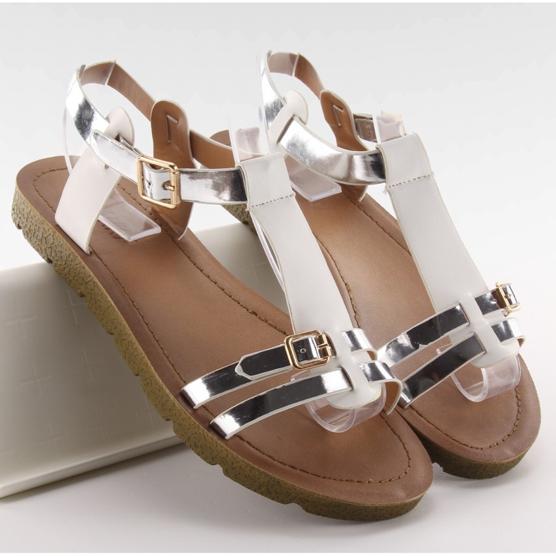 Naisten sandaalit JK-60 Valkoinen harmaa 1