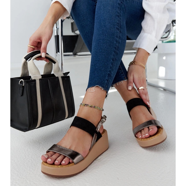 Tonka wedge sandaalit musta 1