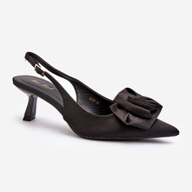 Mustat Ozena-korkokengät koristeella 1