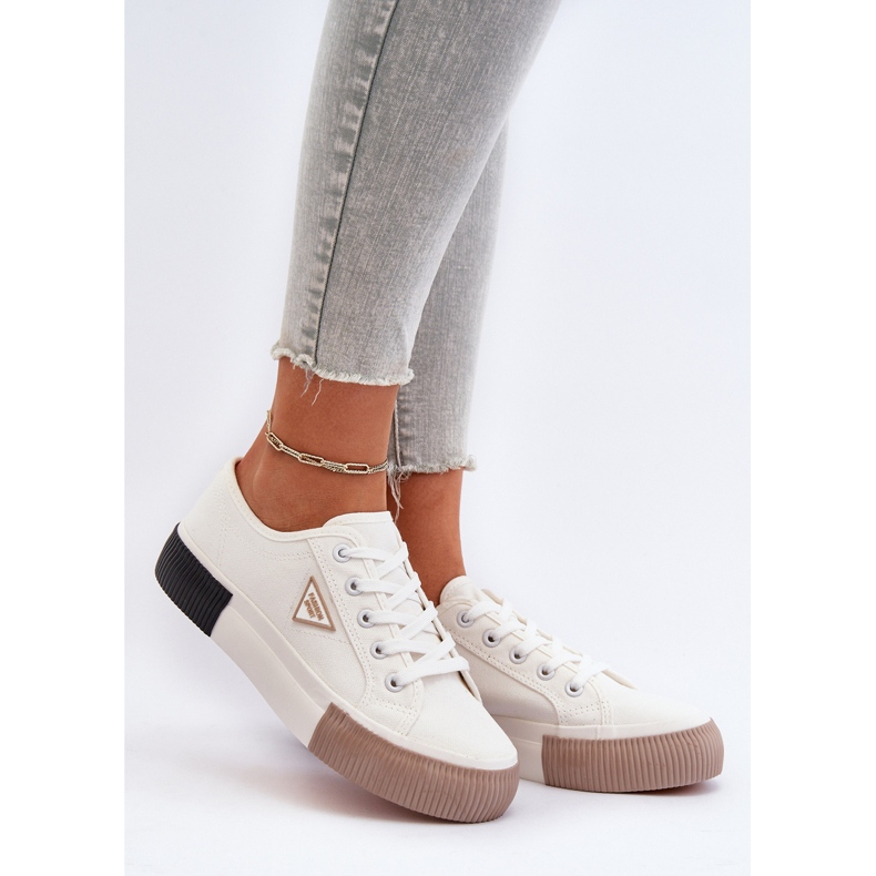 Naisten matalat tennarit, valkoiset Enalae valkoinen 2