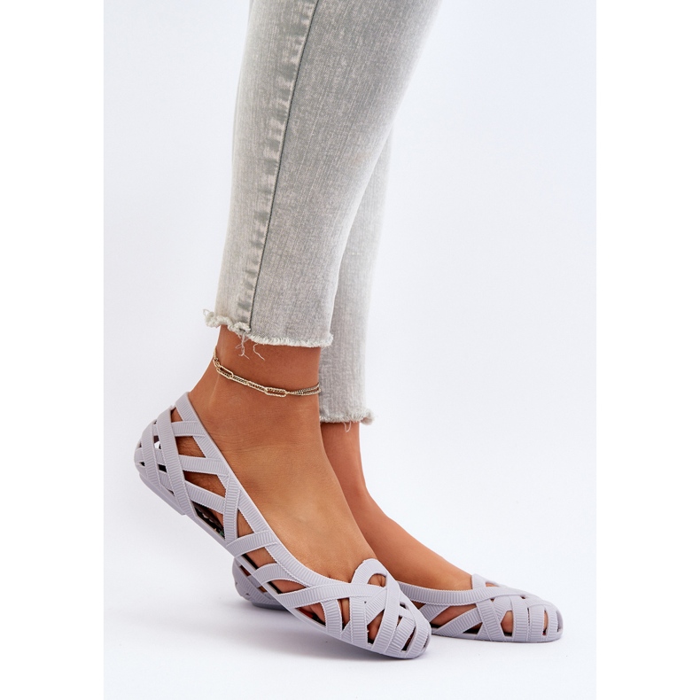 Naisten kumiballerinakengät Harmaa Salam 2