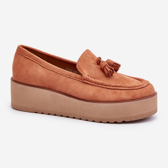 Naisten hapsulliset mokasiinit, oranssi Mialani 1