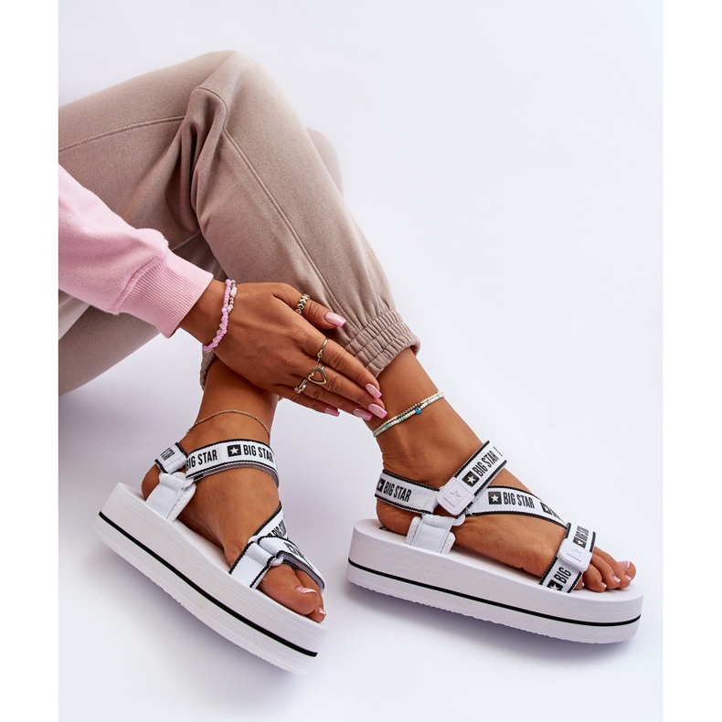 Big Star Naisten Platform Sandaalit NN274A526 Valkoinen 1