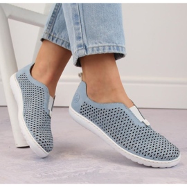 Mukavat harjakattoiset kengät Rieker W RKR653 sininen 2