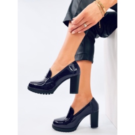 Jeffis Dark Blue patentoitu kantapää mokasiinit sininen 2