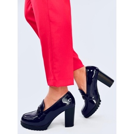 Hyett Dark Blue patentoitu kantapää mokasiinit sininen 2