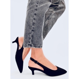 Malloi Mustat matalakorkokengät avokorolla 1