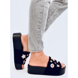 Seastar Paksupohjaiset varvastossut, joissa Lancaster Black -nalle musta 2