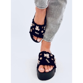 Seastar Paksupohjaiset varvastossut, joissa Lancaster Black -nalle musta 1