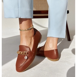Ruskeat loaferit Scaletta-ketjulla 3
