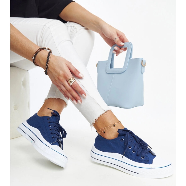 Tummansiniset Anbarin platform tennarit sininen 1