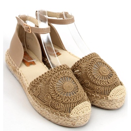 Jasmine Khaki harjakattoisia espadrilleja beige 1