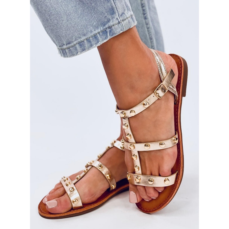 Sandaalit Neha Gold -nastoilla kultainen 2