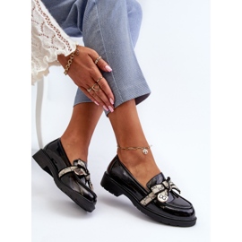 Patentti Naisten Brogues Moccasins S.Barski HY330A Musta 1