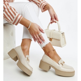 Vincezan beigenväriset eko-nahkaiset korkokengät 1