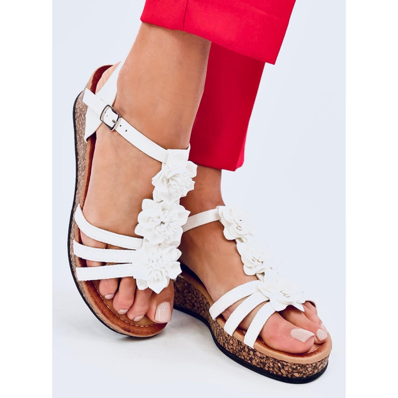 Fisken White kukkasandaalit valkoinen 2