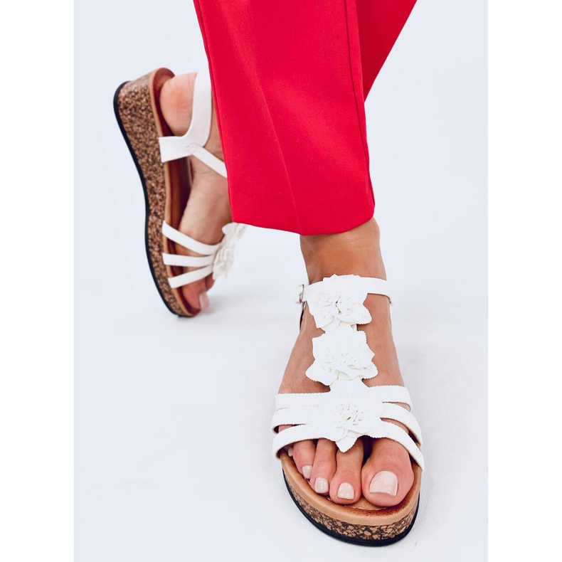 Fisken White kukkasandaalit valkoinen 1