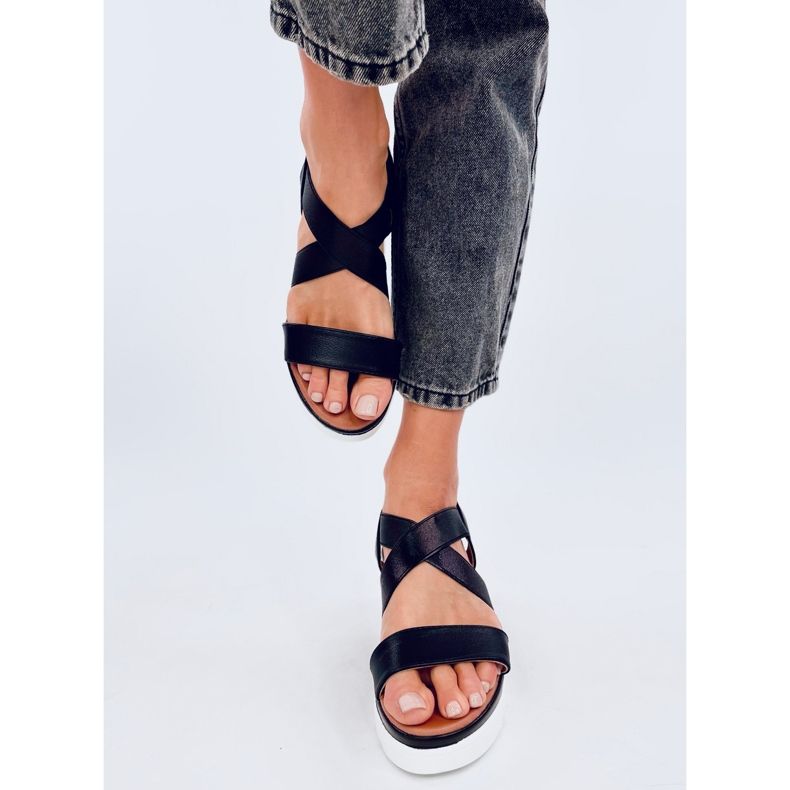 Caden Black wedge sandaalit musta 1